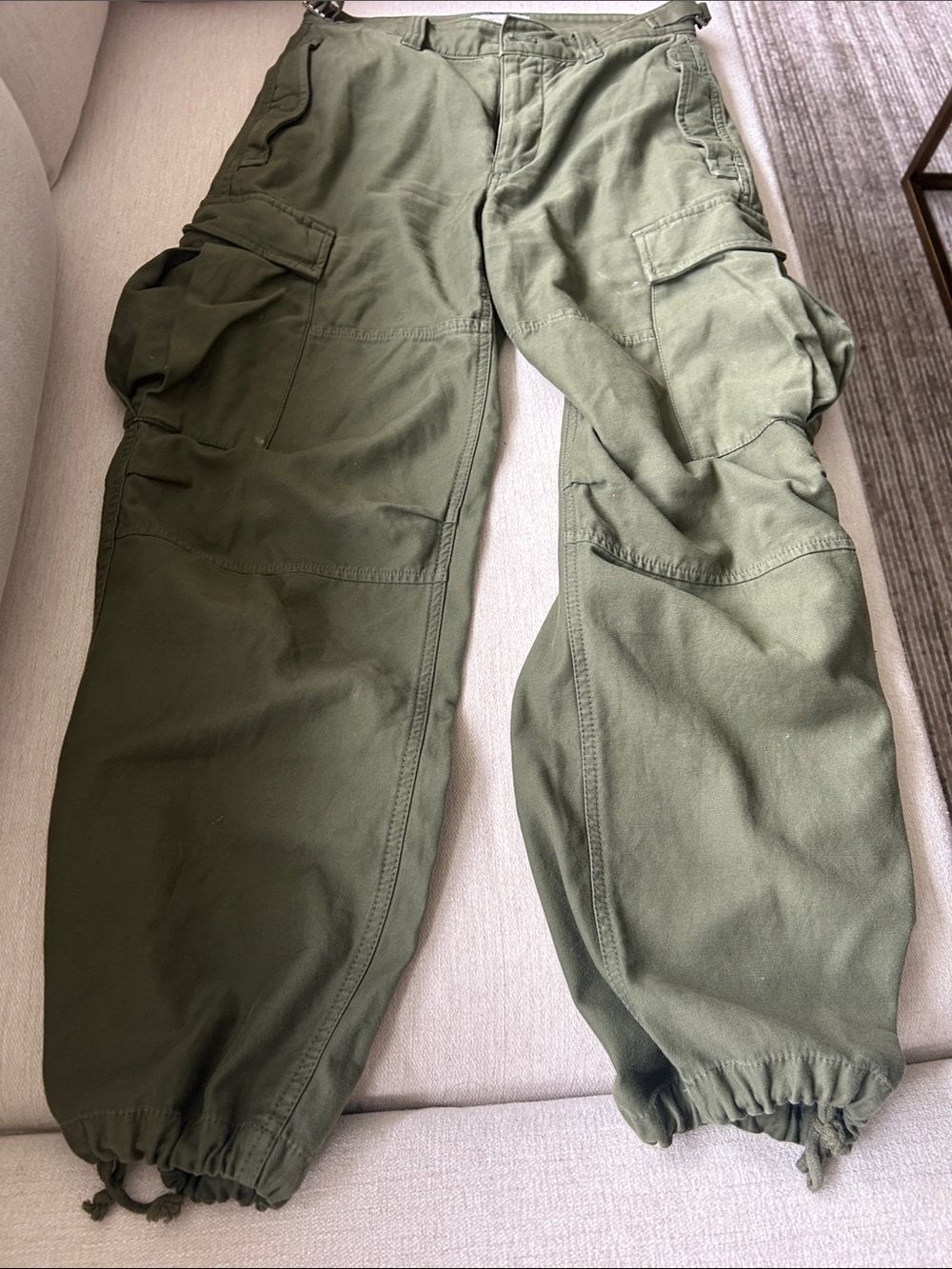 TNA women’s Cargo Pants in Olive Green